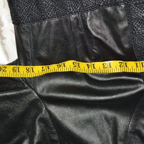 Vintage Gian Mori Black Leather Duster Jacket 42 8 - Picture 9 of 12